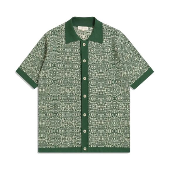 Far Afield Zigger Tribal Green Cream Cardigan Sweater size medium - Picture 1 of 8